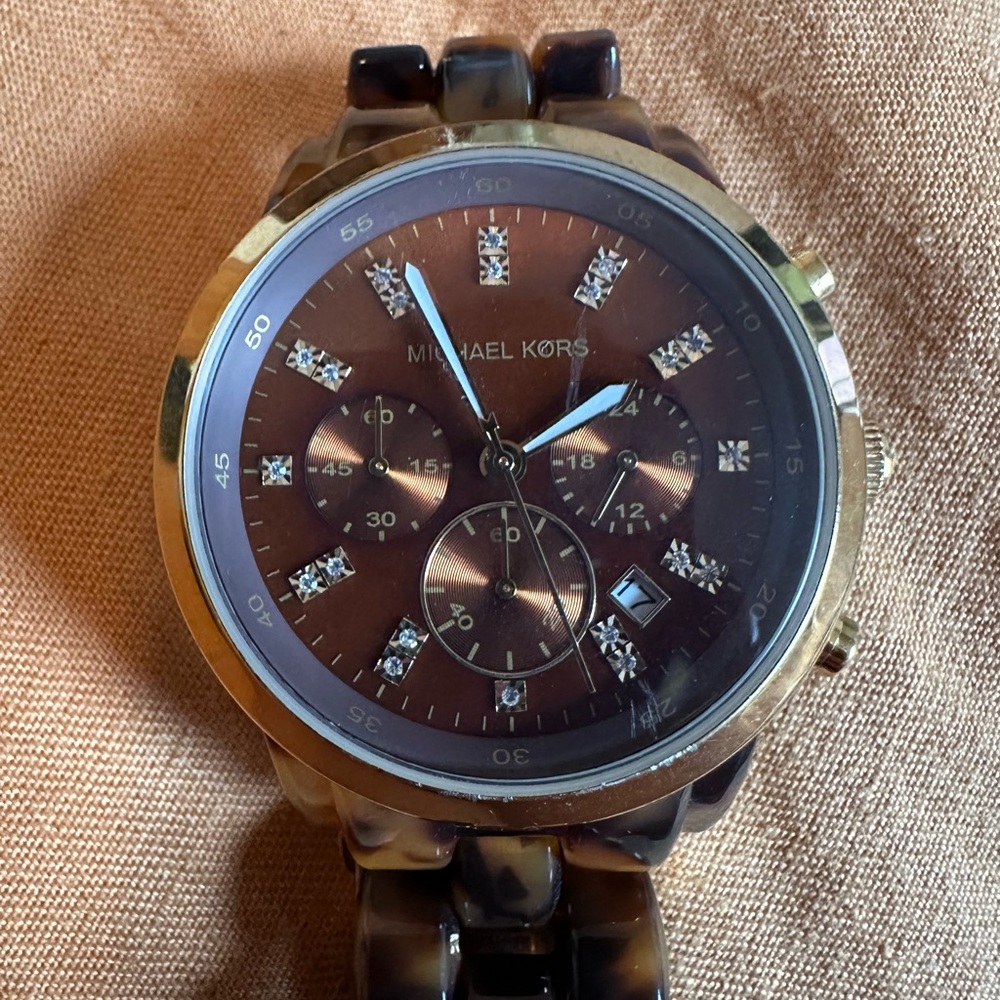 Michael kors tortoise shell watch
